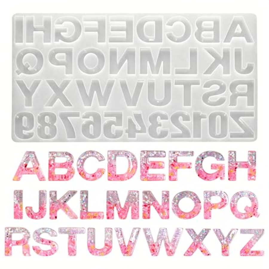 Jewelry Making For Beginners - Silikon-Buchstabenformen für Resin-Gießen - Alphabet- und