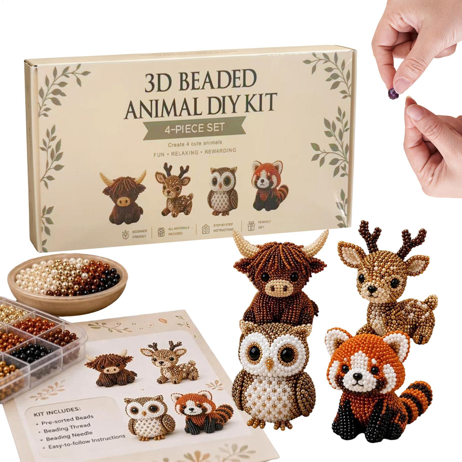 Jewelry Making For Beginners - Niedliches Vogel- und Tier-Perlen-Bastelset, leuchtende Farben,