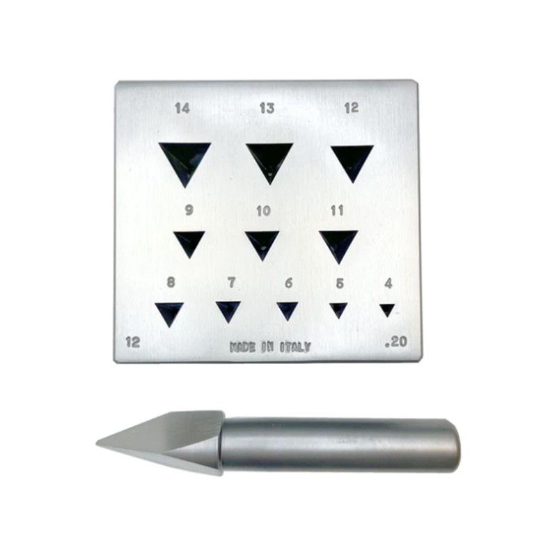Xtool Jewelry Making - OMO Dreieckiger Fassungsblock mit Stanzwerkzeug, hergestellt