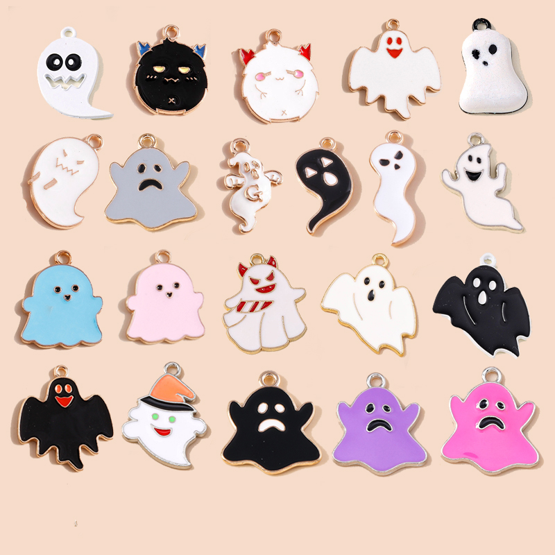 Jewelry Making Date Night - Leslie 10 Stück Halloween Ghost Charms