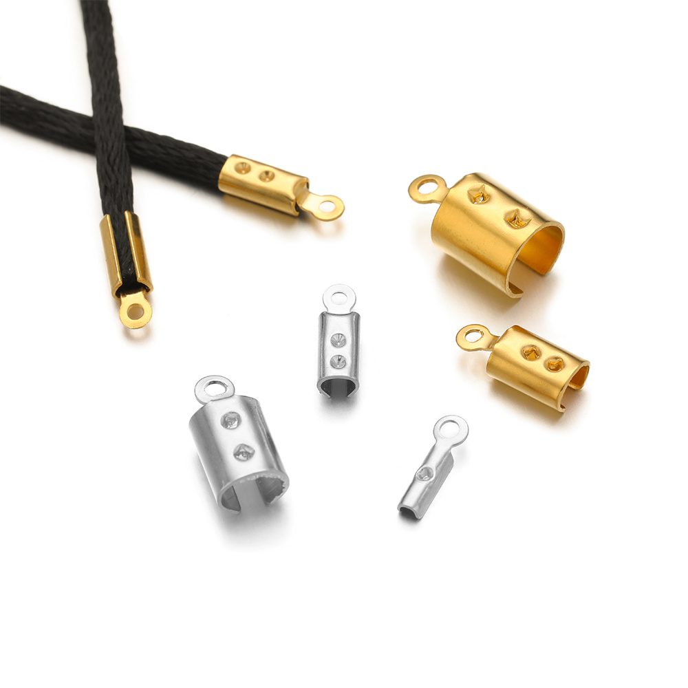 Jewelry Making Hobby - 50 Stück hochwertige Crimp-Endperlen aus Edelstahl,
