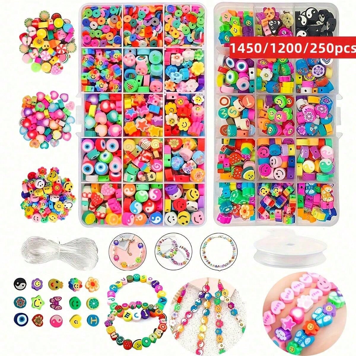 Jewelry Making Birthday Party - 1450/1200/250 Stück Polymer Clay Perlen Set,
