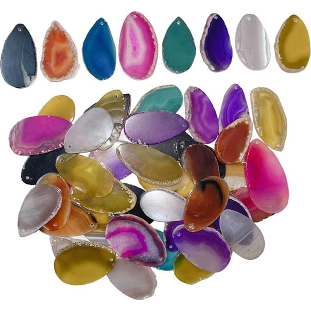 Polierte Achatscheiben, gebohr – Jewelry Making Table Bewertung und Preis