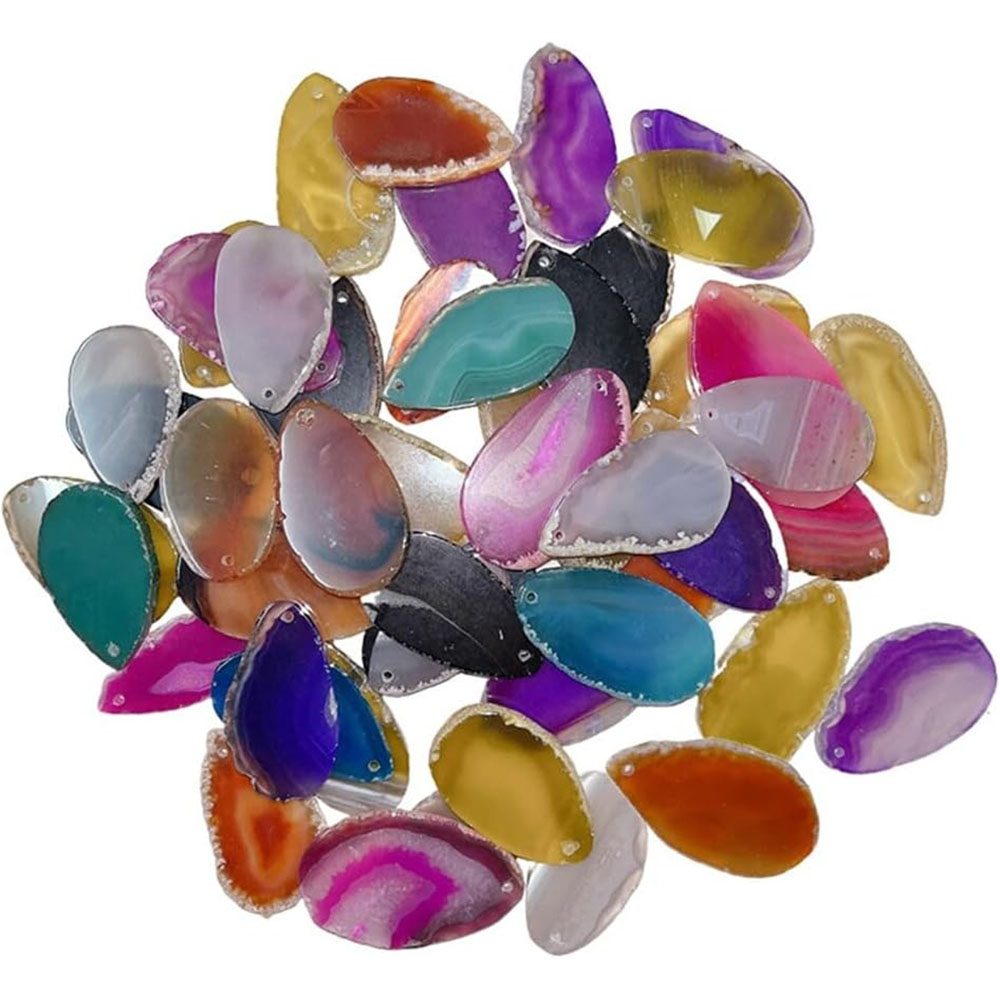 Polierte Achatscheiben, gebohr – Jewelry Making Table Bewertung und Preis