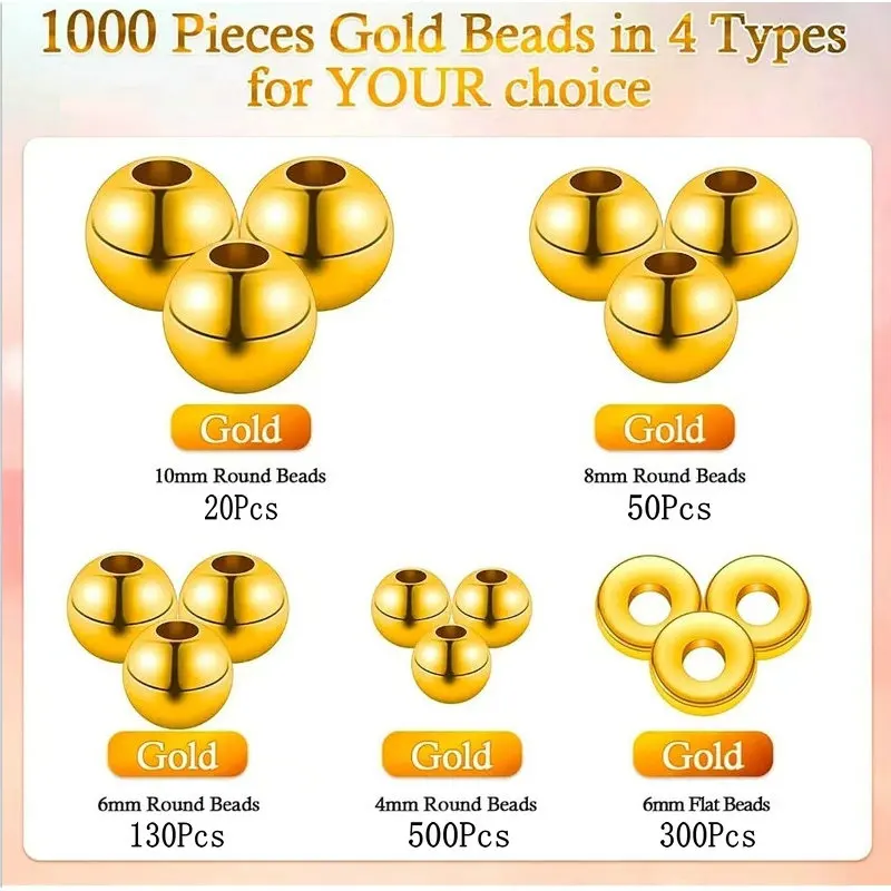 1000 Stück goldene Distanzperl – Jewelry Making Tutorial Bewertung und Preis